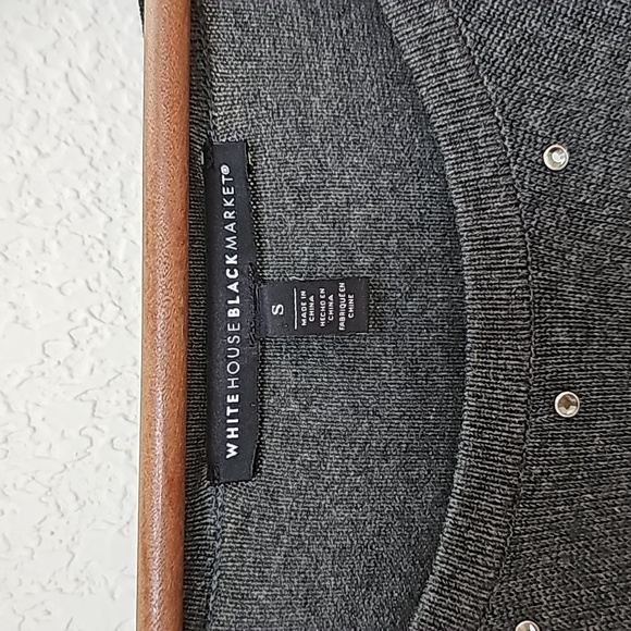 WHBM Light Knit Jeweled Top size S - Picture 4 of 10